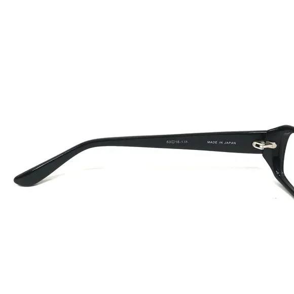 Sama Eyeglasses Frames APEX BLK Polished Black Rectangular Full Rim 53-18-138 - Picture 8 of 11